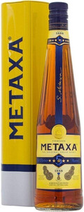 Metaxa 5*, metal box, 0.7 л