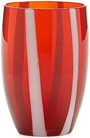 На фото изображение Zafferano Tumbler “Gessato” Rosso, 0.32 L (Дзафферано Тумблер «Джессато», Красный объемом 0.32 литра)