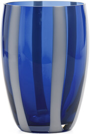 На фото изображение Zafferano Tumbler “Gessato” Blu, 0.32 L (Дзафферано Тумблер «Джессато», Синий объемом 0.32 литра)