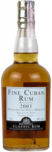 На фото изображение Bristol Classic Rum, Fine Cuban Rum, 2003, 0.7 L (Бристоль Классик Ром, Файн Кьюбэн Ром, 2003 объемом 0.7 литра)