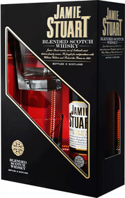 Jamie Stuart Blended Scotch Whisky, gift set with 2 glasses