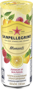 Газированная вода S. Pellegrino Lemon & Raspberry, in can, 0.33 л