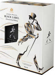 Black Label, gift box with flask and funnel, 0.7 L