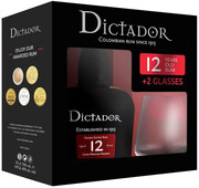 Dictador 12 Years Old, gift set with 2 glasses
