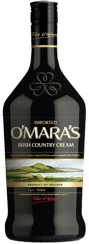 На фото изображение OMaras Irish Cream, 0.7 L (ОМараꞌс Айриш Крим объемом 0.7 литра)