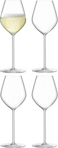 LSA International, Borough Champagne Tulip Glass, set of 4 pcs, 285 мл