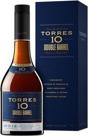 Испанский бренди Torres 10 Double Barrel, gift box, 0.7 л