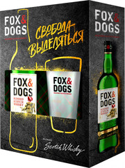 Виски Fox and Dogs (Russia), gift box with glass, 0.7 л