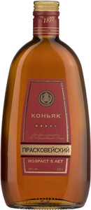 Praskoveysky Cognac 5 Stars, flask, 5 years, 0.5 L