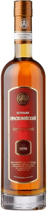 In the photo image Praskoveysky Cognac 5 Stars, 5 years, 0.7 L