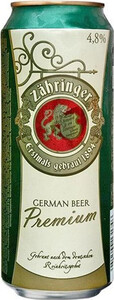 Фильтрованное пиво Zahringer Premium, in can, 0.5 л