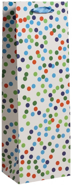 На фото изображение На фото изображение Bag for 1 bottle of wine, Multi-Color Peas (Пакет на 1 бутылку вина, Разноцветный Горох)