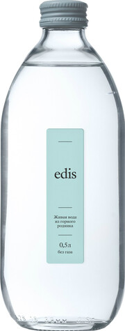 На фото изображение Edis Still, Glass, 0.5 L (Едис Негазированная, в стеклянной бутылке объемом 0.5 литра)