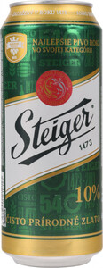 Лёгкое пиво Steiger 10% Svetly, in can, 0.5 л