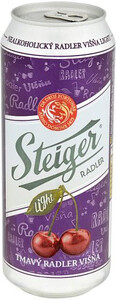 Steiger Radler Tmava Visna Light, Nealko, 0.5 L