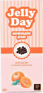 Шоколад Libertad, Jelly Day Marmalade Dragee Orange in Dark Chocolate, 80 г