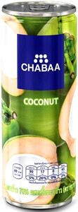 CHABAA, Young Coconut Juice Drink with Coconut Flesh, in can, 230 мл
