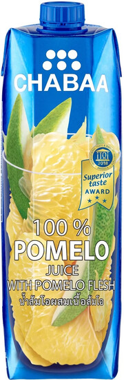 На фото изображение CHABAA, Pomelo Juice with Pomelo Flash, 1 L (ЧАБАА, Сок Помело с Мякотью объемом 1 литр)