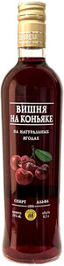 Российский ликер Шуйская Вишня на Коньяке, 0.5 л