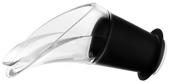 На фото изображение На фото изображение Vacu Vin, Wine Server Crystal, Black (Ваку Вин, Каплеуловитель)