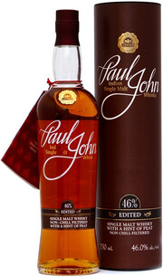На фото изображение Paul John Edited, in tube, 0.7 L (Пол Джон Эдитед, в тубе в бутылках объемом 0.7 литра)