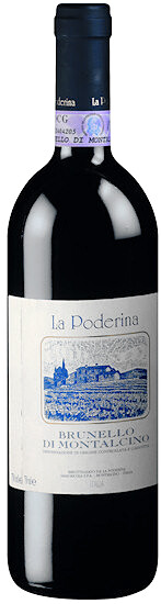 На фото изображение La Poderina, Brunello di Montalcino DOCG 2003, 0.75 L (Ла Подерина, Брунелло ди Монтальчино объемом 0.75 литра)