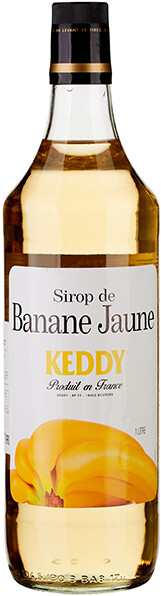На фото изображение Monin, Keddy Banane Jaune, 1 L (Монин, Кедди Желтый Банан объемом 1 литр)