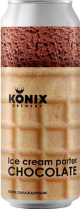 Konix Brewery, Ice Cream Porter Chocolate, in can, 0.45 L
