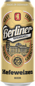 Немецкое пиво Eibau, Berliner Geschichte Hefeweizen, in can, 0.5 л