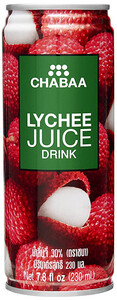 CHABAA, Lychee Juice Drink, in can, 230 мл