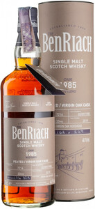 Виски Benriach, Cask Bottling Peated Virgin Oak Cask 33 Years (cask #7214), 1985, in tube, 0.7 л