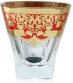 Astra Gold, Adagio Natalia Whisky Glass, Red, set of 6 pcs, 200 мл