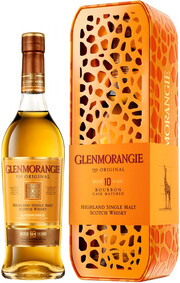На фото изображение Glenmorangie The Original, gift box Giraffe, 0.7 L (Гленморанджи Ориджнл, в подарочной коробке Жираф в бутылках объемом 0.7 литра)