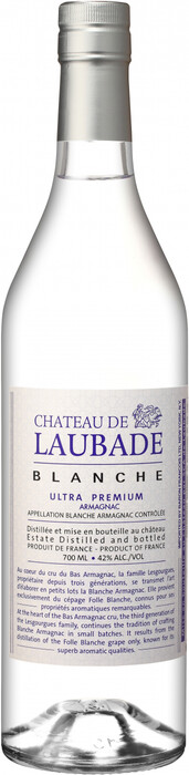 In the photo image Chateau de Laubade Blanche, Armagnac AOC, 0.7 L