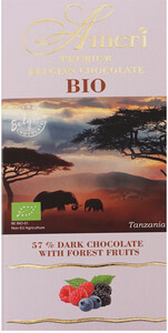 Ameri Bio Dark Chocolate with Forest Fruits, 57% Cocoa, 100 g