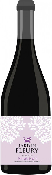 На фото изображение Trilles, Jardin Fleury Pinot Noir, Pays dOc IGP, 0.75 L (Трий, Жардан Флёри Пино Нуар объемом 0.75 литра)