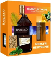 Ron Barcelo, Anejo, gift box with glass, 0.7 л