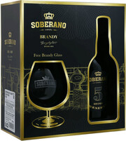 Soberano Reserva 5 Years Old, gift box with glass, 0.7 л