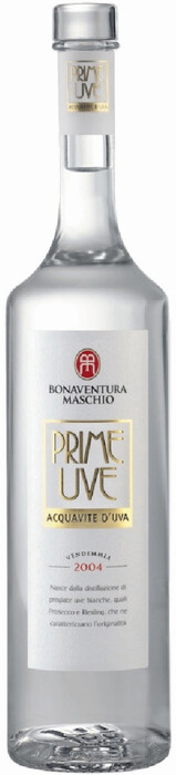На фото изображение Bonaventura Maschio, Prime Uve Acquavite dUva, 0.7 L (Бонавентура Маскьо, Приме Ува Аквавите ДУва объемом 0.7 литра)