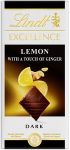Lindt, Excellence Lemon with a Tuch of Ginger, Dark Chocolate, 100 g