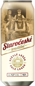 Янтарное пиво Staroceske tradicni, in can, 0.5 л