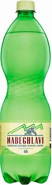 На фото изображение Набеглави Газированная, в пластиковой бутылке, объемом 1 литр (Nabeghlavi Sparkling, PET 1 L)