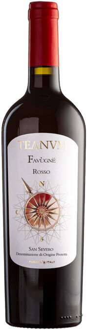 На фото изображение Teanum, Favugne Rosso, San Severo DOP, 2019, 0.75 L (Фавунэ Россо, 2019 объемом 0.75 литра)