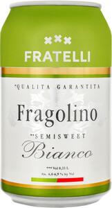 Fratelli Fragolino Bianco, in can, 0.33 L