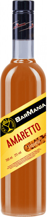 На фото изображение BarMania Amaretto, 0.7 L (БарМания Амаретто объемом 0.7 литра)
