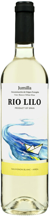На фото изображение Alceno, Rio Lilo Sauvignon Blanc-Airen, Jumilla DOP, 2020, 0.75 L (Рио Лило Совиньон Блан-Айрен, 2020 объемом 0.75 литра)