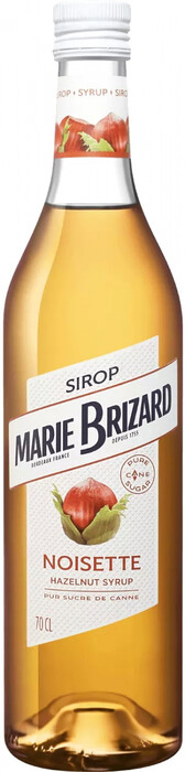 На фото изображение Marie Brizard, Hazelnut Syrup, 0.7 L (Мари Бризар, Лесной Орех Сироп объемом 0.7 литра)