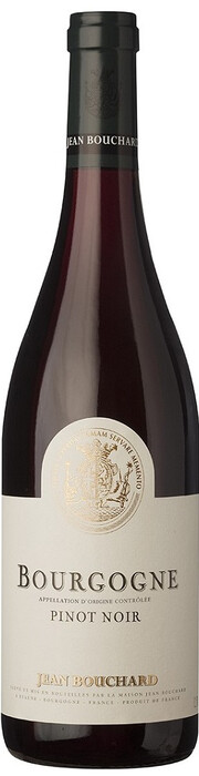 На фото изображение Jean Bouchard, Bourgogne Pinot Noir AOC, 2018, 0.75 L (Жан Бушар, Бургонь Пино Нуар, 2018 объемом 0.75 литра)