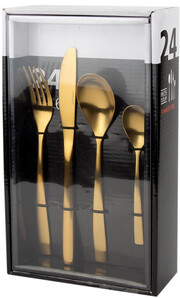 Comas, BCN Colors Cutlery Set of 24 pcs, Gold, gift box