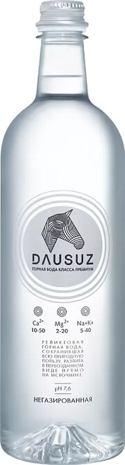 На фото изображение Даусуз Негазированная, в пластиковой бутылке, объемом 1 литр (Dausuz Still, PET 1 L)